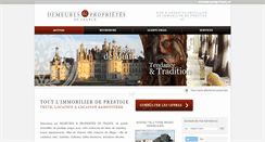 Desktop Screenshot of demeures-et-proprietes-de-france.com